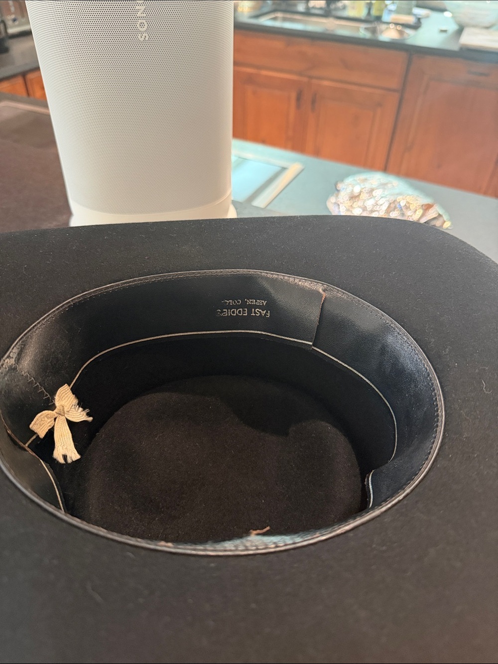 Stetson Black Hat with Blue Cord - Picture 13 of 14